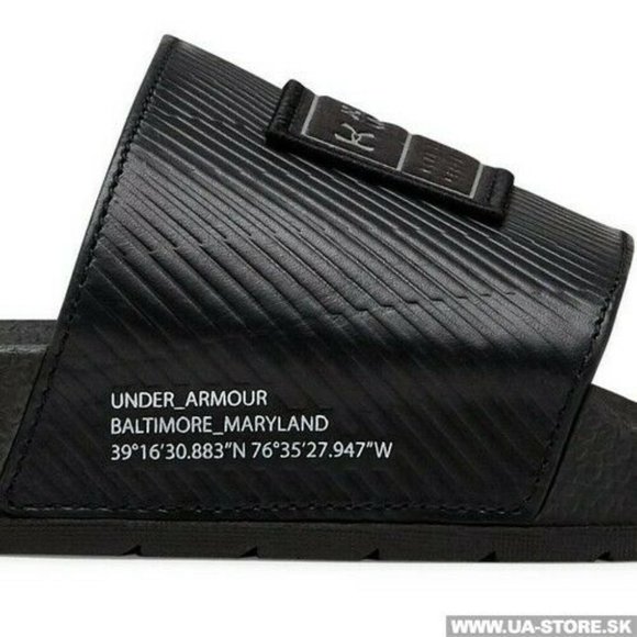 Under Armour UA Core Remix Leather Unisex Slides 3022058-001 Black